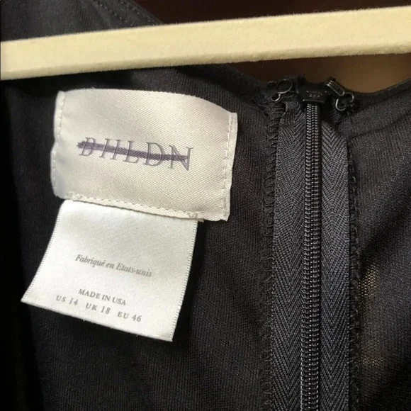 BHLDN Thorton Dress Maxi Gown Black Gathered Bodice Side Slit Pleating - Picture 6 of 6